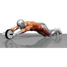 Cekar Store Delta Ab Wheel Karın Egzersiz ve Fitness Tekerleği Siyah-Kırmızı TGK744