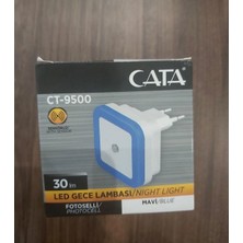 Cata Fotoselli Mavi Renk Fişe Takmalı Gece Lambası 1 Watt
