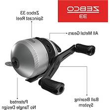 Cekar Store 33 Spincast Olta Makarası, Değiştirilebilir Sağ Veya Sol Elle Çekme, Yerleşik Isırma Uyarısı, Tamamen Metal Dişliler,  Cajun Sina ile Önceden Sarılmış
