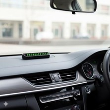 Cekar Store Araç Park Numaratörü Neon Yeşil Yazılı Geçici Telefon Numarası Kartı | Manyetik Kapaklı, Gizlenebilir, Araç Içi Dashboard Numaratörü