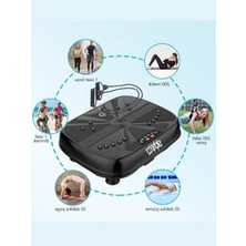 Cekar Store Egzersiz Aleti Yüksek Titreşimli 1-99 Seviye Hız Ayarlı Bluetoothlu Kumandalı Vibration Plate LED Ekran