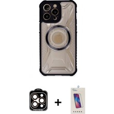 Pileli Store Pilelistore™ iPhone 14 Pro Max Kılıf Kutup Modern - Siyah Joko 5d Cam + Pvd Metal Kamera Lens - Tu