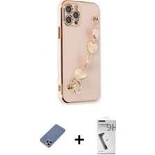 Pileli Store Pilelistore™ iPhone 12 Pro Kılıf Nova Işık Prime - Şeffaf Uv Polymer Nano Ekran Koruyucu + Metal Kamera Lens Koruma Cam - Akyl