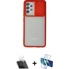 Pileli Store Pilelistore™ Galaxy A52 Kılıf Vadi Çizgi - Siyah 3D Antistatik Seramik Nano Ekran Koruyucu + Kamera Lens Koruma Cam - Sf
