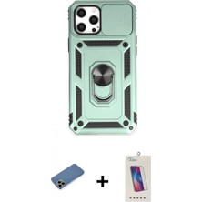 Pileli Store Pilelistore™ iPhone 12 Pro Max Kılıf Ahenk Klasik - Siyah Joko 5d Cam + Shine Kamera Lens Koruma Cam - Gd