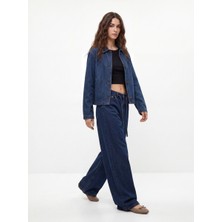 LTB Uzun Kollu Kayık Yaka Crop Siyah Sweatshırt