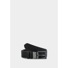 Siyah  Provoq AYD005 Siyah - Kahve 5 cm Çifttaraflı Deri Kemer