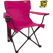 Funky Chairs V2 Fuşya Lüks Kamp Sandalyesi XL PVC Kumaş Taşınabilir Fonksiyonel 125 kg Kapasite