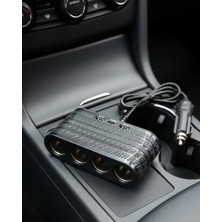 Marsilyan Araç Içi Güç Dağıtıcı 4 Çakmaklık 2 USB 1 Type C Şarj Ünitesi