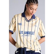 DeFacto Airtech NBA Los Angeles Lakers Relax Fit Sporcu Polo Tişört G9304AX26SM