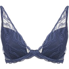 Calvin Klein Lacivert Kadın 000QF8121E Ck Women Balenli Sütyen