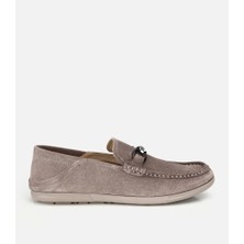 Hotiç Erkek Süet Deri Gri Toka Detaylı Comfort Loafer
