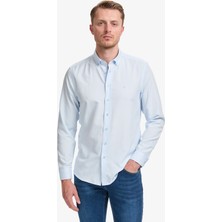 Pierre Cardin Erkek Açık Mavi Oxford Slim Fit Kolay Ütülenebilir Gömlek 50325365-VR003
