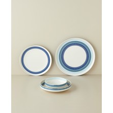 English Home Marivella New Bone China Yemek Takımı 24 Parça 6 Kişilik Mavi