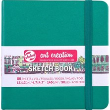 Talens Art Creation 140 Gram 12 x 12 cm 80 Yaprak Kapak Eskiz Defteri Yeşil Renk