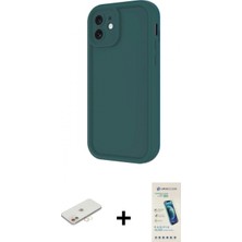 İlk El Grup Pilelistore™ iPhone 11 Kılıf Yankı Yansıma Özel Seri - Şeffaf Pasifik Cam Ekran Koruyucu + Renkli Kamera Lens Koruma Cam - Yl