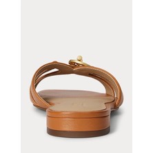 Lauren Ralph Lauren Taba Kadın Deri Terlik 802982875006