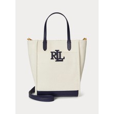Lauren Ralph Lauren Krem - Siyah Kadın El Çantası 431982235002