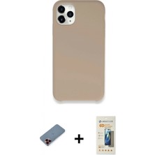 Pileli Store Pilelistore™ iPhone 11 Pro Kılıf Zirve Modern Özel Seri - Siyah 6d Mat Seramik Hayalet Nano Ekran Koruyucu + Metal Kamera Lens Koruma Cam - Kı