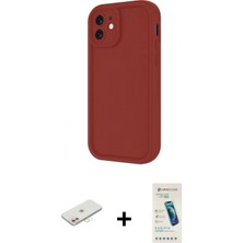İlk El Grup Pilelistore™ iPhone 11 Kılıf Yankı Yansıma Özel Seri - Şeffaf Pasifik Cam Ekran Koruyucu + Renkli Kamera Lens Koruma Cam - Yl
