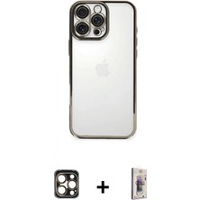 İlk El Grup Pilelistore™ iPhone 16 Pro Max Kılıf Vadi Minimal - Siyah Bilvis 3D Cam Ekran Koruyucu + Pvd Metal Kamera Lens - Gd