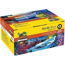Nova Color Akrilik Boya 12 Renk X 30 ml Şişe
