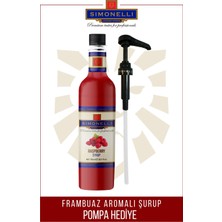 Simonelli Kahve Şurubu Frambuaz Aromalı 70 cl + Pompa