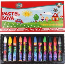 U-4 12 Renk Karışık Pastel Boya 1 Adet Canlı ve Yoğun Pigmentli Kullanım İçin