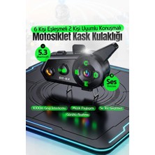 Ensiga 6 Kişi Eşleşmeli 2 Kişi Uyumlu Konuşmalı Motosiklet Intercom 500M Mesafeli Müzik Paylaşımlı