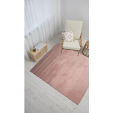 Sultan Halı Dream Color Pembe Yumuşak Yüzeyli Kaymaz Makinede Yıkanabilir Halı