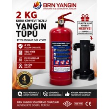BRN 2kg Abc Kkt Tozlu Araçlar Için Uygun 4 Yıl Garanyili Yangın Söndürme Tüpü