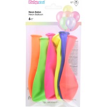 Balonevi 12" Neon Poşet Içi 6'lı Balon