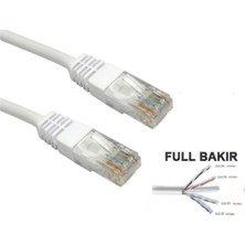Polaxtor 10 m Beyaz Cat6 Kablo Yüksek Hız Destekli Modem Data İnternet Bağlantısı Ethernet Kablosu