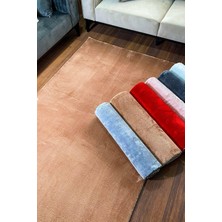 Sultan Halı Vizon Renkli Yumuşak Yüzeyli Kaydırmaz Peluş Halı