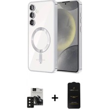 İlk El Grup Pilelistore™ Galaxy S24 Kılıf Nova Işık Özel Seri - Siyah 6d Antistatik Mat Seramik Hayalet Nano Ekran Koruyucu + Pvd Metal Kamera Lens - Sh