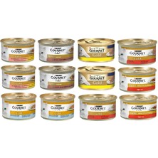 Gourmet Gold Proplan Karışık Kedi Konserve 12 Adet Süper Premium Mama 95 gr Çeşitli Tatlar