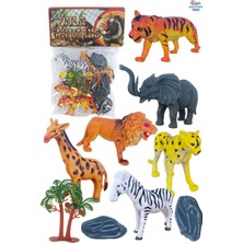 Brother Toys Vahşi Hayvanlar 6'lı Set Fil, Zürafa, Çita, Aslan, Zebra, Kaplan Oyuncak Hayvan