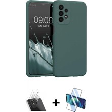 İlk El Grup Pilelistore™ Galaxy A23 4g Kılıf Kozmos Yansıma Özel Seri - Siyah 3D Antistatik Cam Ekran Koruyucu + Kamera Lens Koruma Cam - Sf