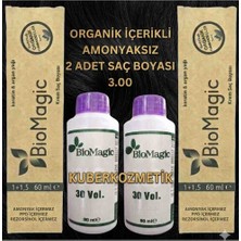 Biomagic 3.00 Koyu Kahve Organik Içerikli Amonyaksız Kalıcı Saç Boyası 2boya +2oksidan