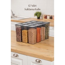Bezos 12'li Kavanoz Seti & Saklama Kabı & Erzak Kabı 12X1900 ml (20 Lı Etiket Hediyeli)