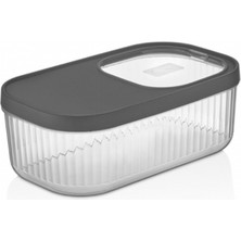 Bezos 2'li 5 Lt Multibox Füme Kayar Kapaklı Saklama Kabı & Erzak Kabı & Toz ve Tablet Deterjan Kutusu