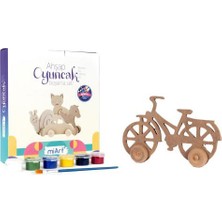 Miart Ahşap Oyuncak Boyama Seti 05 Bisiklet MAOB05
