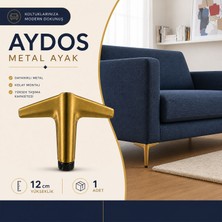 Badem10 Aydos 1 Adet 12 cm Mat Antik Sarı Metal Mobilya Ayağı Koltuk Sehpa Dolap Ayağı Dayanıklı Şık Tasarım