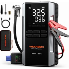 Wolfbox 4000A Marş Yardımı 24000mAh Powerbank 160 PSI Kompresör LED Işık ile Güçlü Çözüm