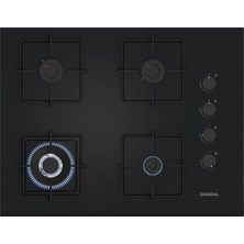 Siemens SİEMENS EO7C6HP30O iQ300 Gazlı Ocak 67 cm Sert cam, Siyah