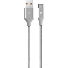 Ttec AlumiCable Data ve Şarj Kablosu 1,2 m Gümüş Type-C Bağlantı Tipi 2DK18G