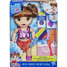 Baby Alive Yaz Eğlencesi Kumral Bebek Kız Çocuklar İçin Renkli Oyun Seti