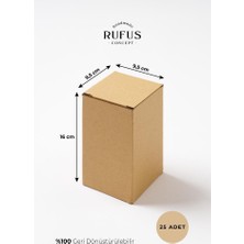 Rufus Concept 9,5X9,5X16CM Kilitli Kraft Kutu 25 Adet