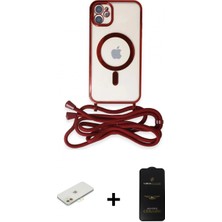 Pileli Store Pilelistore™ iPhone 11 Kılıf Eksen Özel Seri - Siyah 6d Antistatik Mat Seramik Hayalet Nano Ekran Koruyucu + Renkli Kamera Lens Koruma Cam - Tu