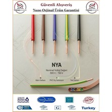 Öznur NYA Tek Damar 1,5 mm Kablo - Sarı - 2 Metre